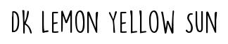 DK Lemon Yellow Sun original font preview