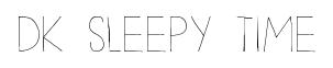 DK Sleepy Time original font preview
