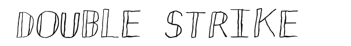 Double Strike font preview