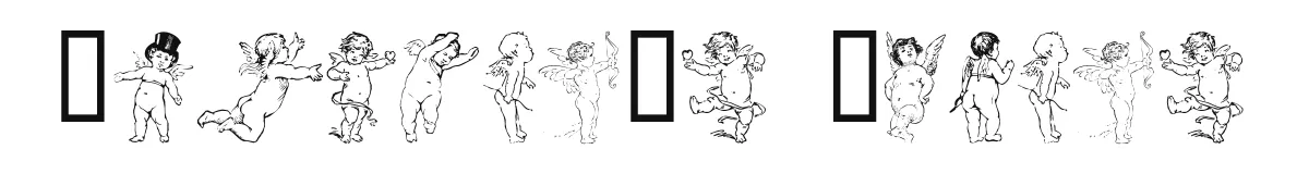 Gabriel's Angels original font preview