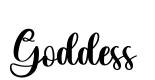 Goddess original font preview