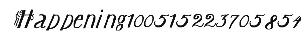 Happening100515223705854 original font preview