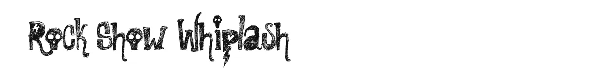 Rock Show Whiplash original font preview