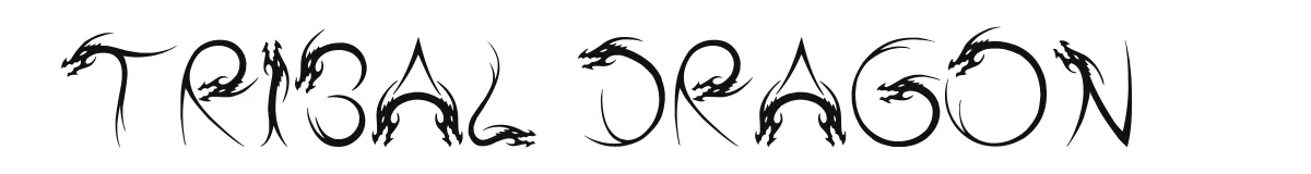 Tribal Dragon font preview