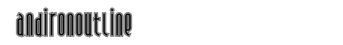 AndironOutline original font preview