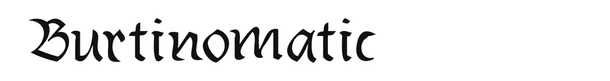 Burtinomatic font preview