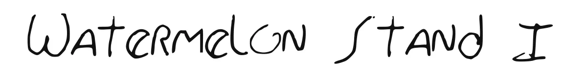 Watermelon Stand I original font preview