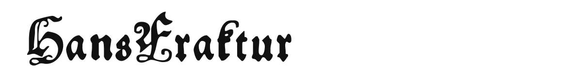 HansFraktur original font preview