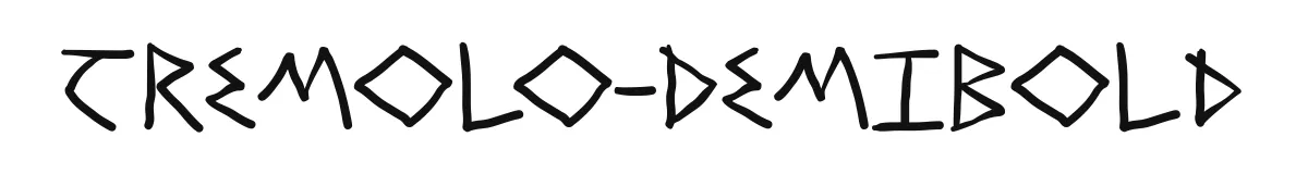 Tremolo-DemiBold original font preview