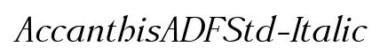 AccanthisADFStd-Italic