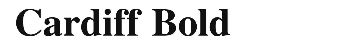 Cardiff Bold original font preview