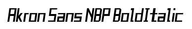 Akron Sans NBP BoldItalic