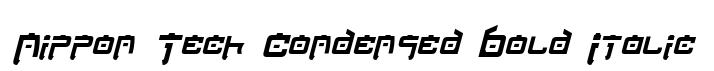 Nippon Tech Condensed Bold Italic