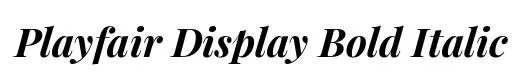 Playfair Display Bold Italic