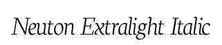 Neuton Extralight Italic