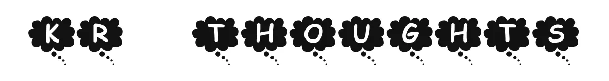 KR Thoughts original font preview