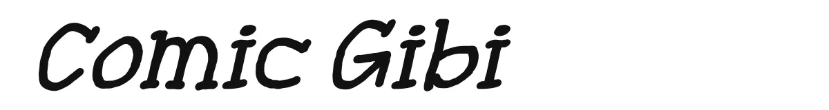 Comic Gibi Comicgibi Italic preview