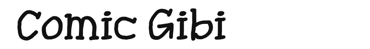 Comic Gibi original font preview
