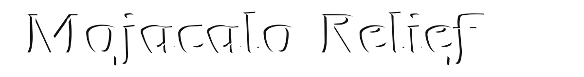 Mojacalo Relief font preview