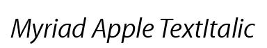 Myriad Apple TextItalic