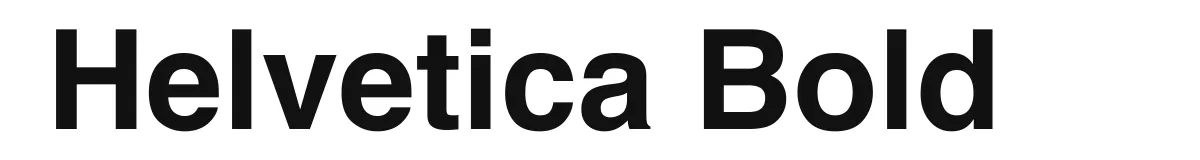 Helvetica Bold font preview