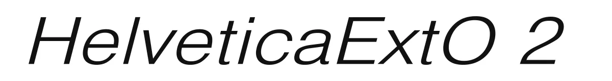 HelveticaExtO 2 font preview
