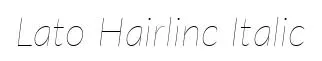 Lato Hairline Italic