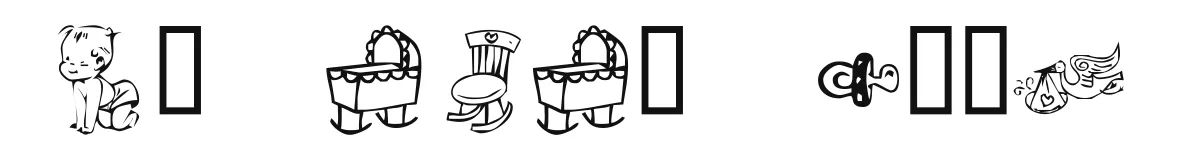 KR Baby Love original font preview