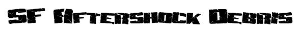 SF Aftershock Debris original font preview