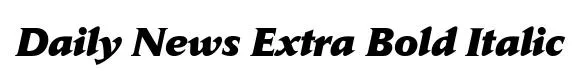 Daily News Extra Bold Italic