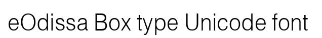 eOdissa Box type Unicode font