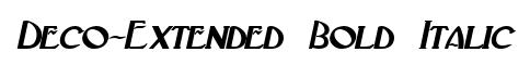 Deco-Extended Bold Italic