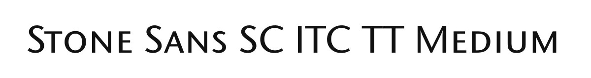 Stone Sans SC ITC TT Medium original font preview