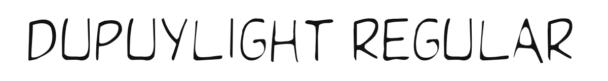 DupuyLight Regular original font preview