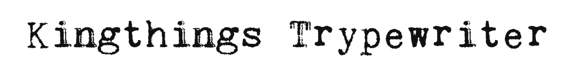 Kingthings Trypewriter font preview