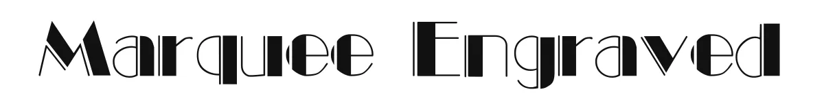 Marquee Engraved original font preview