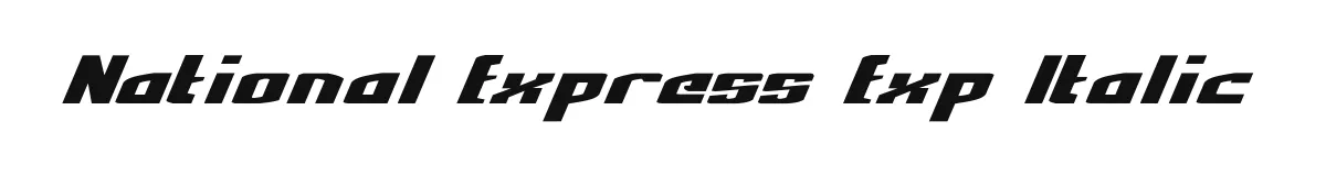 National Express Exp Italic original font preview