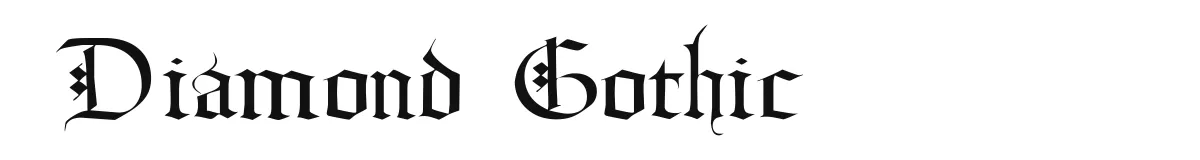 Diamond Gothic font preview