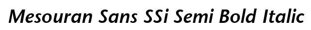 Mesouran Sans SSi Semi Bold Italic