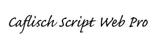 Caflisch Script Web Pro