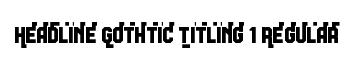 Headline Gothtic Titling 1 Regular