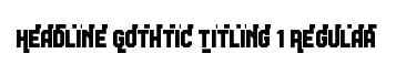 Headline Gothtic Titling 1 Regular