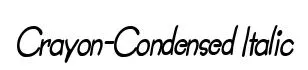 Crayon-Condensed Italic