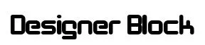 Designer Block original font preview