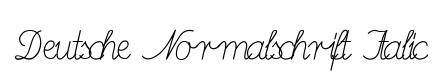 Deutsche Normalschrift Italic