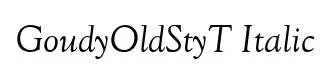 GoudyOldStyT Italic