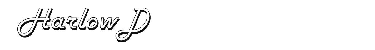HarlowD original font preview