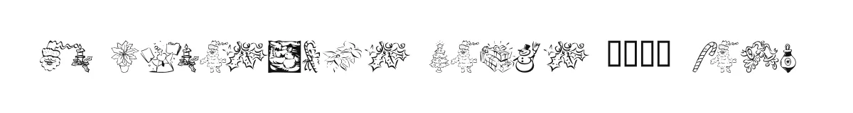 KR Christmas Dings 2004 Five original font preview
