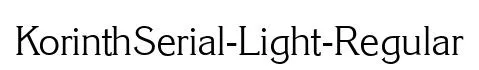 KorinthSerial-Light-Regular