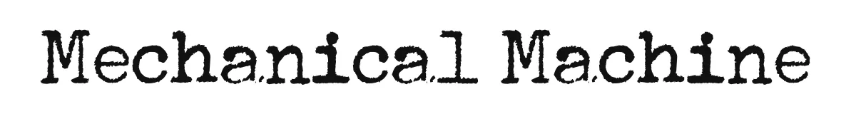 Mechanical Machine original font preview